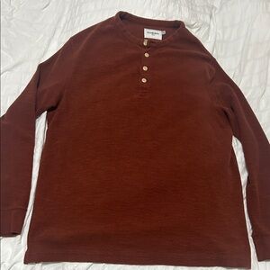 Goodfellow & Co Rust Long Sleeve Henley
